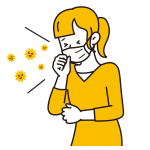 画像：インフルエンザに　気（き）をつけて　ください