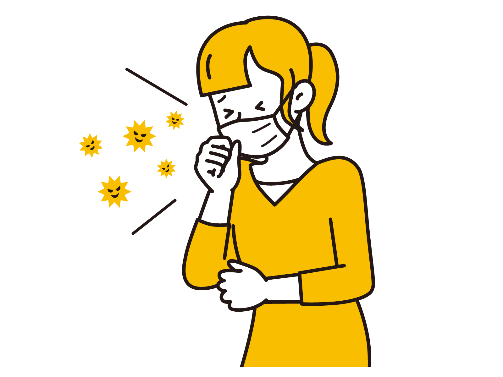 画像:インフルエンザに 気(き)をつけて ください / Please be careful of the flu / Hãy chú ý phòng tránh bệnh Cúm / 请注意预防流感 / Mag-ingat laban sa trangkaso (Influenza) / 인플루엔자(독감)에 주의해주세요